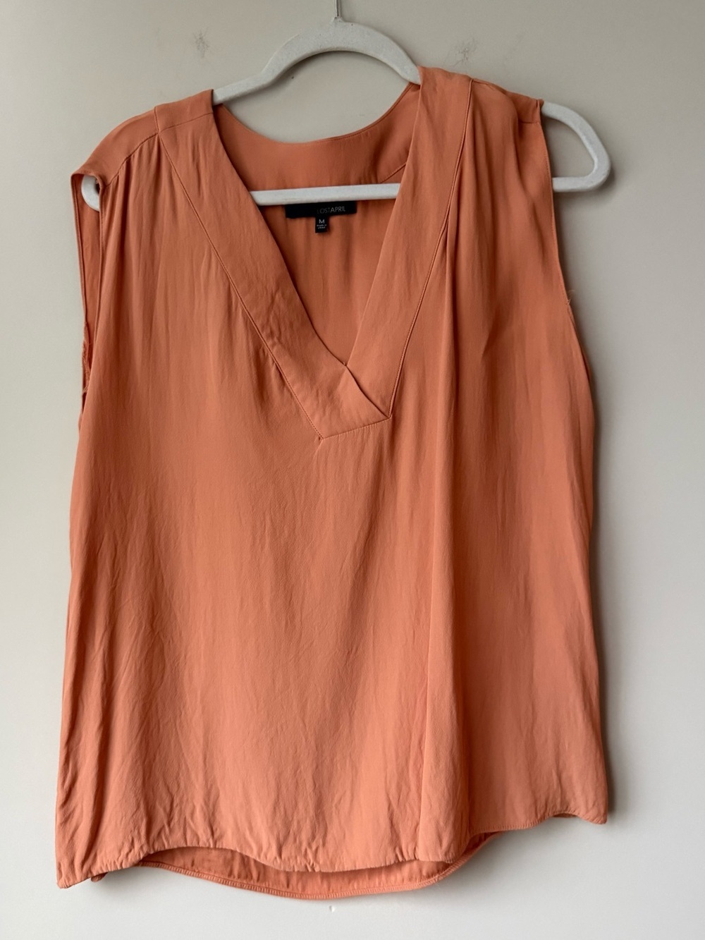 Lost April Sleeveless Top in Lt. Orange - Size M